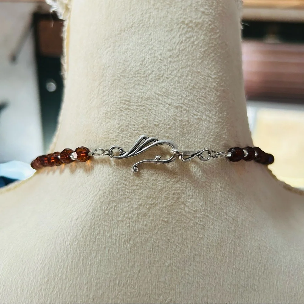 Handcrafted repurpose southwest style beaded necklace